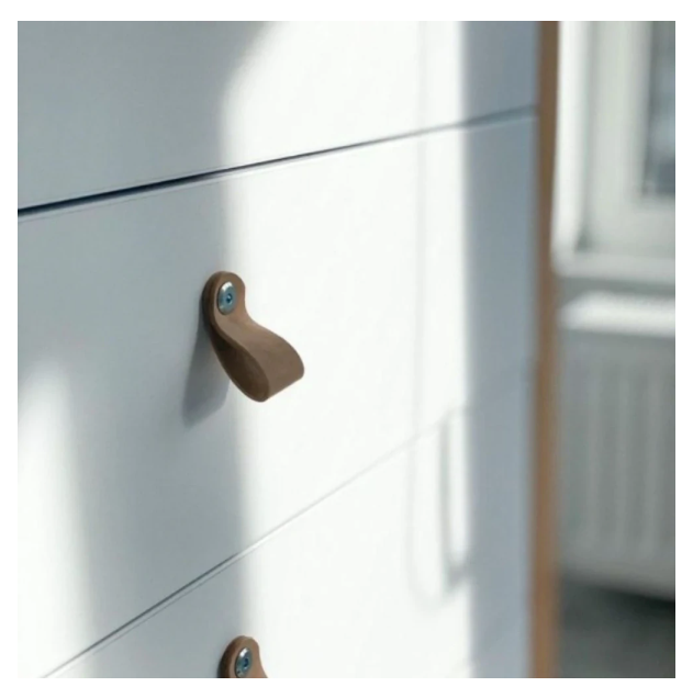 Cassettiera per bambini ZUKKO 900 Gekko Kids. Colore bianco-legno naturale.