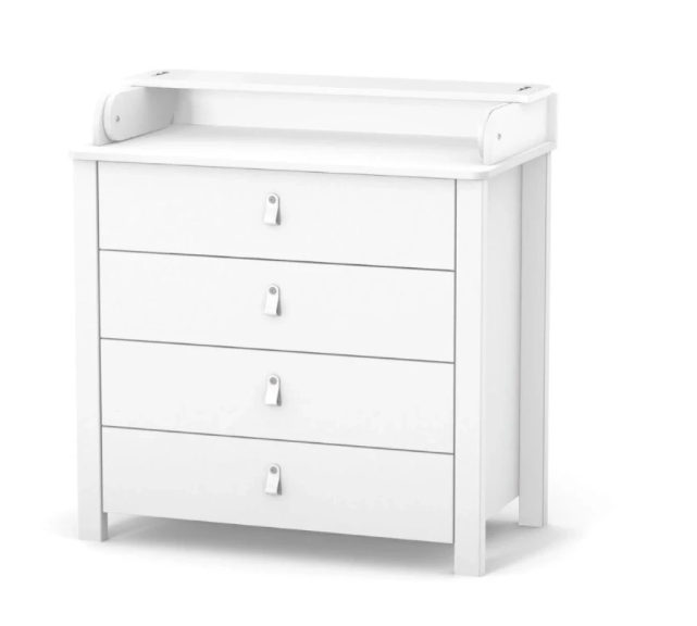 Cassettiera per bambini ZUKKO 900 Gekko Kids. Colore bianco.