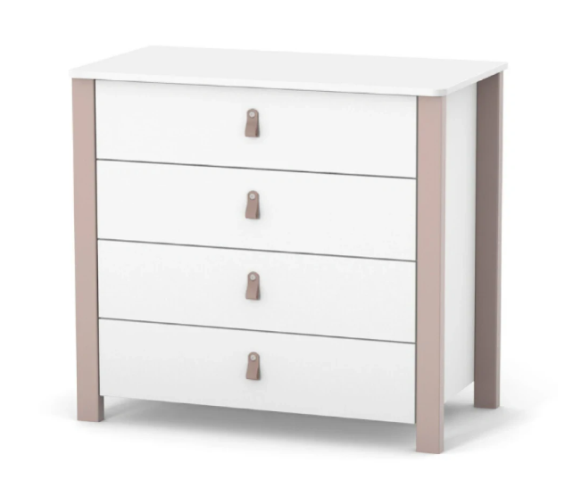 Cassettiera per bambini ZUKKO 900 Gekko Kids. Colore bianco-beige.
