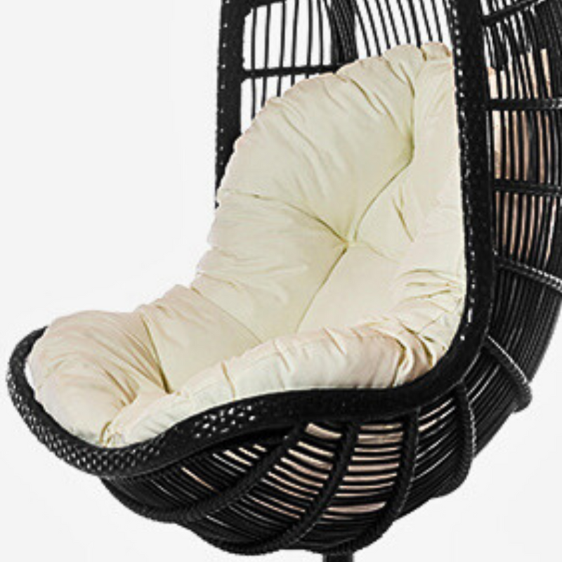 Poltrona sospesa di alta qualità con supporto PARMA Terico — sedia a dondolo con ergonomia della poltrona classica. Nera.