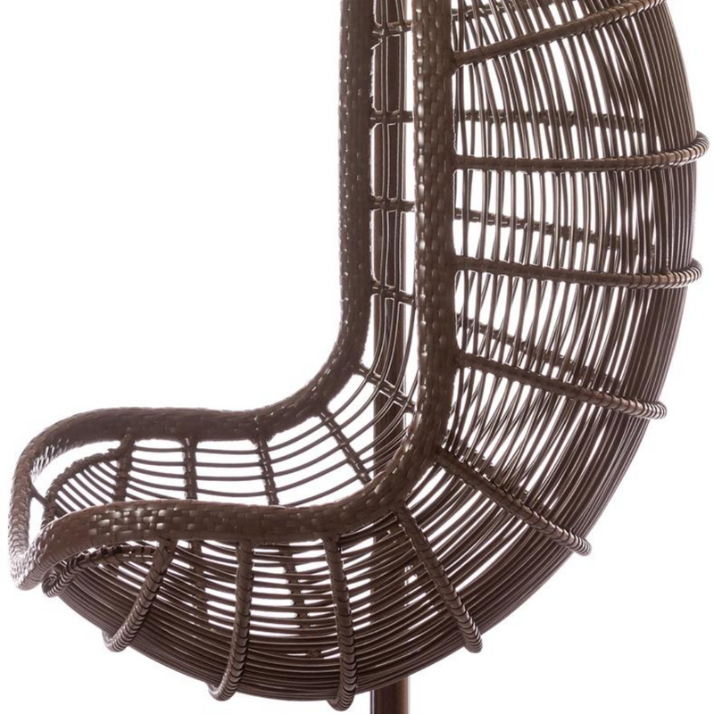 Poltrona sospesa di alta qualità con supporto PARMA Terico — sedia a dondolo con ergonomia della poltrona classica. Marrone.
