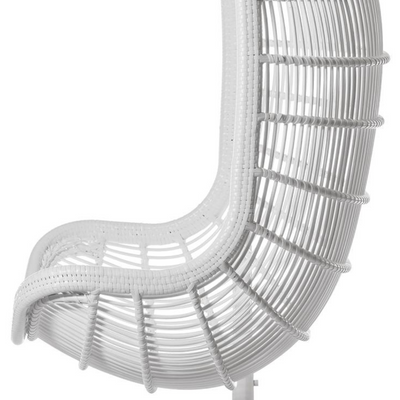Poltrona sospesa di alta qualità con supporto PARMA Terico — sedia a dondolo con ergonomia della poltrona classica. Bianca.