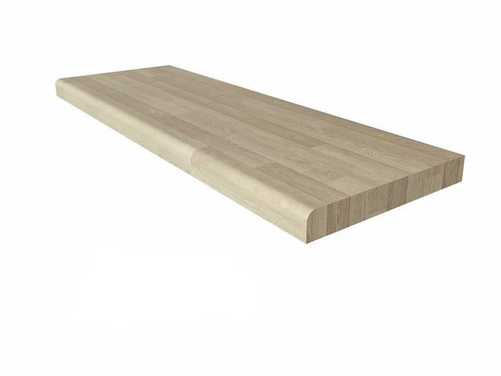 GRECA Piedini circolari finitura noce. Altezza: 6,5 cm. Legno massello. (Diametro 12 cms