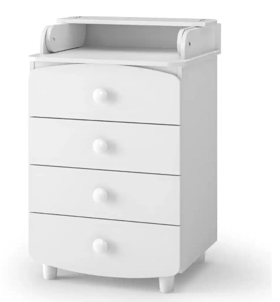 Cassettiera per bambini Lappi Gekko Kids, 60x49x81 cm. Colore: bianco