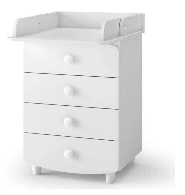 Cassettiera per bambini Lappi Gekko Kids, 60x49x81 cm. Colore: bianco