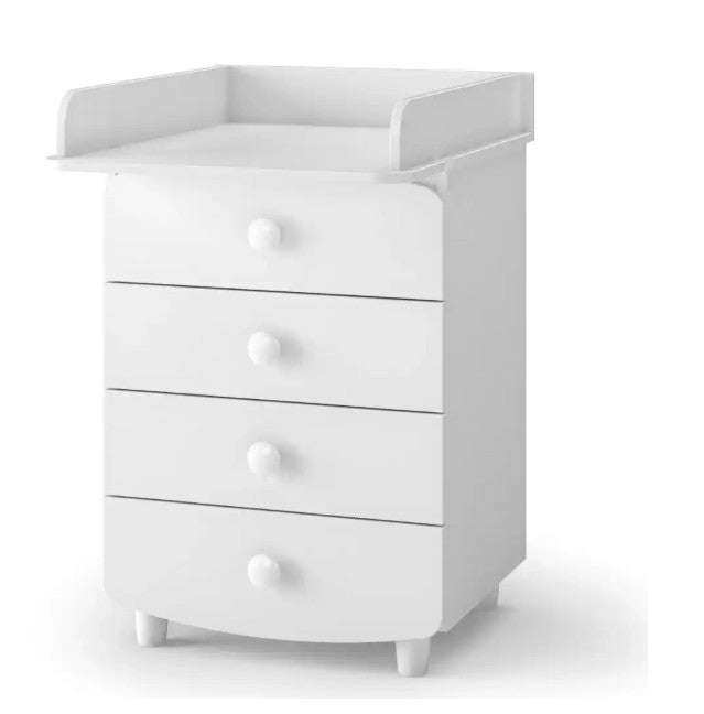 Cassettiera per bambini Lappi Gekko Kids, 60x49x81 cm. Colore: bianco