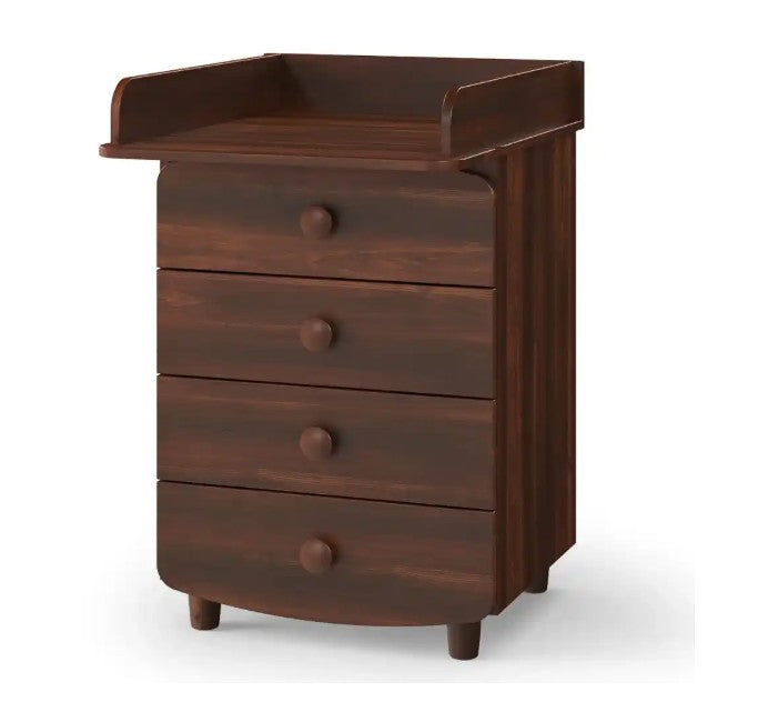Cassettiera per bambini Lappi Gekko Kids, 60x49x81 cm. Colore: legno scuro