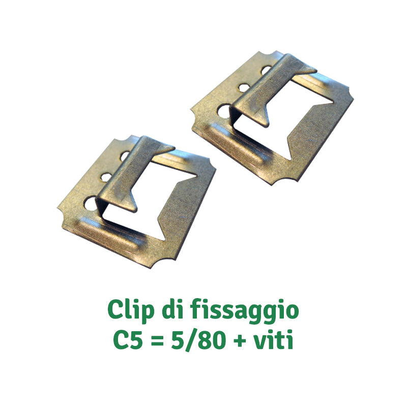 Clip di fissagio C5=5/80 + viti