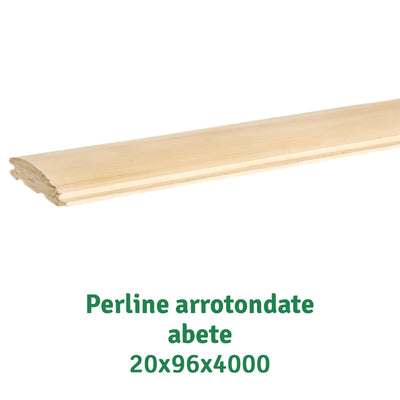 Perline legno arrotondate; 20х96х4000mm; AB; pino - 16,64 €/m²