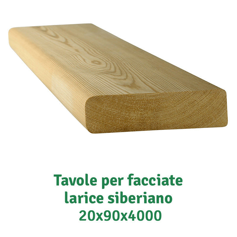 Tavole per facciate; 20х90х4000; AB; larice siberiano